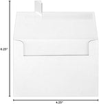 LUXPaper A4 Invitation Envelopes | Peel & Press | 4 1/4" x 6 1/4" | White Linen | 80lb. Text | 1,000 Qty - Image 3