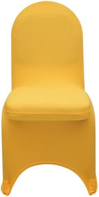 YOUR CHAIR COVERS - 100 Pack Stretch Spandex Banquet Chair Covers - Gold, Wedding Slip Covers, Premium Quality Chair Cover - Image 3