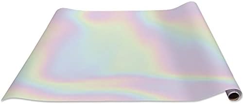 Jillson Roberts 6 Roll-Count Premium All-Occasion Solid Color Gift Wrap, White Iridescent - Image 3