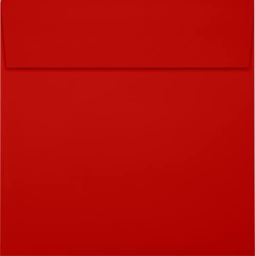 LUXPaper Square Invitation Envelopes | Peel & Press | 6 1/2" x 6 1/2" | Holiday Red | 60lb. Text | 500 Qty - Image 2