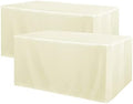 Obstal 2 Pack Table Clothes for 6 Foot Rectangle Tables, Cream by Obstal