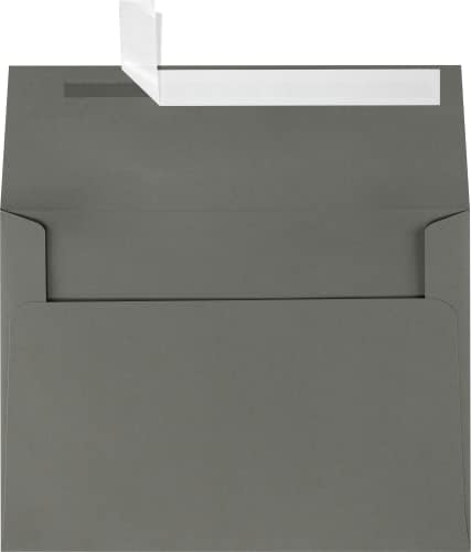 LUXPaper A7 Invitation Envelopes | Peel & Press | 5 1/4" x 7 1/4" | Smoke Gray | 80lb. Text | 250 Qty by LUXPaper