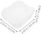Square Paper Cupcake Liners 2000pcs White Baking Cups - Image 2