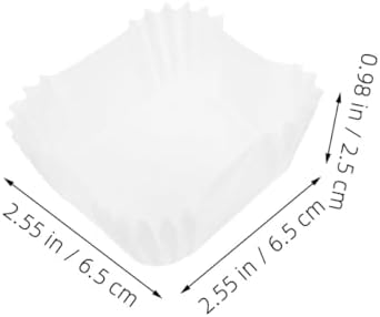 Square Paper Cupcake Liners 2000pcs White Baking Cups - Image 2