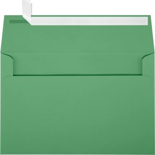 LUXPaper A9 Invitation Envelopes | 5 3/4" x 8 3/4"| Holiday Green | 80lb. Text | 500 Qty by LUXPaper