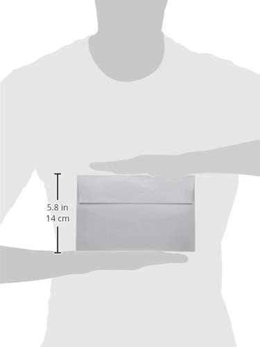 LUXPaper A9 Invitation Envelopes | Peel & Press | 5 3/4" x 8 3/4" | Silver Metallic | 80lb. Text | 50 Qty - Image 3