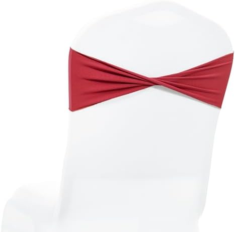 MDS Pack of 75 Spandex Chair Sashes Without Slider Buckles – Apple Red by MDS