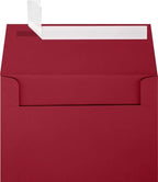 LUXPaper A4 Invitation Envelopes | Peel & Press | 4 1/4" x 6 1/4" | Garnet Red | 80lb. Text | 500 Qty by LUXPaper