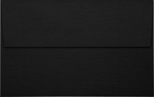 LUXPaper A10 Invitation Envelopes | Peel & Press | 6" x 9 1/2" | Black Linen | 80lb. Text | 1,000 Qty - Image 2