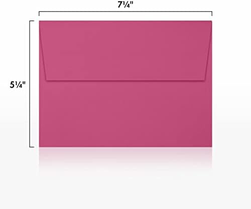 LUXPAPER A7 Invitation Envelopes for 5 x 7 Cards in 80 lb. Magenta, Printable Envelopes for Invitations, w/Peel and Press Seal, 250 Pack, Envelope Size 5 1/4 x 7 1/4 (Magenta) - Image 3