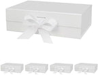DaiUni 5 Pack 10.5"x7.5"x3.1" White Magnetic Gift Box with Lid for Present by Unknown