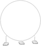 Balloon Arch Kit with Base, Pvc, Reusable White by Toyvian