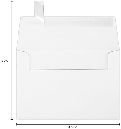 LUXPaper A4 Envelopes with Peel & Press, 4 1/4" x 6 1/4", 60lb. Bright White, 2,400 Pack - Image 3