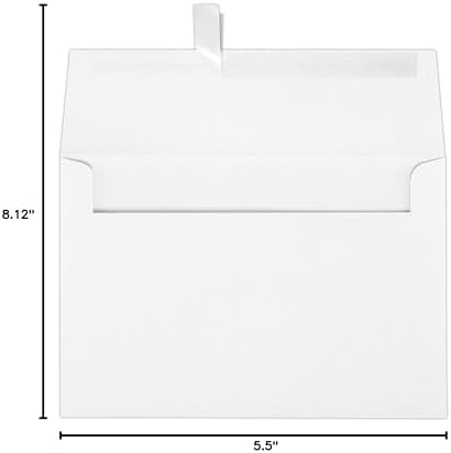 LUXPaper A8 Invitation Envelopes | Peel & Press | 5 1/2" x 8 1/8" | Bright White | 70lb. Text | 250 Qty - Image 3