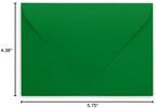 Darling Souvenir A2 Medium-Green Invitation Envelopes (4 3/8 x 5 3/4) Euro V-Flap 80 LBS Ideal for Weddings, Birthday, Invitations, Baby Shower,Bridal Shower -Packs & Colours Available - Image 6