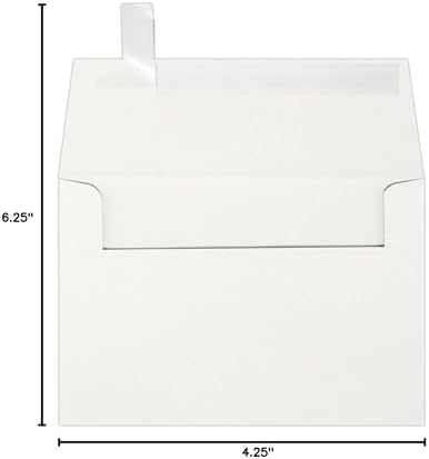 LUXPaper A4 Invitation Envelopes | Peel & Press | 4 1/4" x 6 1/4" | Natural White | 80lb. Text | 100% Cotton | 500 Qty - Image 3
