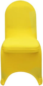 YOUR CHAIR COVERS - 50 Pack Stretch Spandex Banquet Chair Covers - Yellow, Wedding Slip, Premium Quality - Image 3