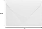 Darling Souvenir A6 White Invitation Envelopes (4 3/4 x 6 1/2) Euro V-Flap 80 LBS Self-Adhesive Perfect for Weddings, Birthday, Baby Shower,Greeting Cards -Packs & Colours Available - Image 7