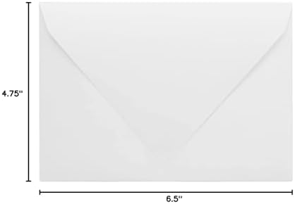 Darling Souvenir A6 White Invitation Envelopes (4 3/4 x 6 1/2) Euro V-Flap 80 LBS Self-Adhesive Perfect for Weddings, Birthday, Baby Shower,Greeting Cards -Packs & Colours Available - Image 7