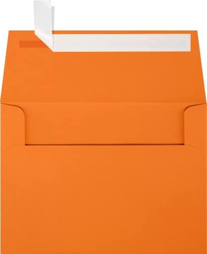 LUXPaper A6 Invitation Envelopes | Peel & Press | 4 3/4" x 6 1/2" | Mandarin Orange | 80lb. Text | 1,000 Qty by LUXPaper