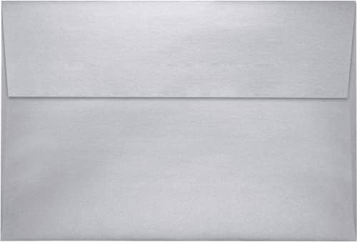 LUXPaper A8 Invitation Envelopes | Peel & Press | 5 1/2" x 8 1/8" | Silver Metallic | 80lb. Text | 500 Qty - Image 2