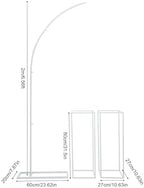 Metal Wedding Arch Backdrop Stand, 6.56Ft Ballon Arch Stand and 2 Flower Stands, Half Arch Geometric Centrepieces Display Rack for Ceremony, Birthday, Party DIY Background Decoration (White) - Image 7