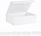 Extra Large White Gift Box 5 Pack 19x16x6 Inches,Gift Boxs for Presents with Lid Magnetic Closure Collapsible,Bridesmaid Proposal Box,Birthday, Christmas,for Clothes and Large Gifts by PLINJOY
