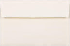JAM PAPER A9 Strathmore Invitation Envelopes - 5 3/4 x 8 3/4 - Natural White Wove - 100/Pack by JAMPaper