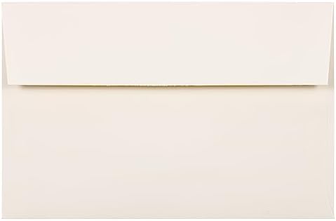 JAM PAPER A9 Strathmore Invitation Envelopes - 5 3/4 x 8 3/4 - Natural White Wove - 100/Pack by JAMPaper