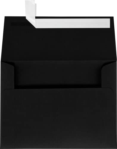 LUXPaper A7 Invitation Envelopes | Peel & Press | 5 1/4" x 7 1/4" | Black Linen | 80lb. Text | 1,000 Qty by LUXPaper