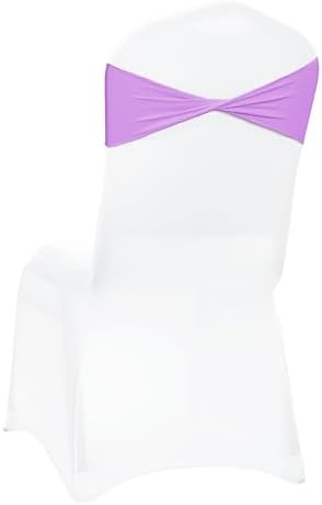 MDS Pack of 75 Spandex Chair Sashes Without Slider Buckles – Light Purple - Image 5