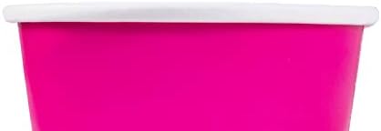 Karat [8oz - 1000 ct] Paper Ice Cream Cups & Soup Bowls for Hot/ Cold Food - Ideal for Soup, Ice Cream, Gelato, Yogurt and Snacks - Pink - Image 2