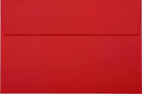 LUXPaper A9 Invitation Envelopes | Peel & Press | 5 3/4" x 8 3/4" | Ruby Red | 80lb. Text | 500 Qty - Image 2