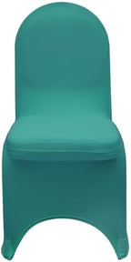YOUR CHAIR COVERS - 50 Pack Teal Stretch Spandex Banquet Chair Covers - Wedding Slip, Premium Quality Cover - Image 3