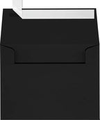 LUXPaper A2 Invitation Envelopes | Peel & Press | 4 3/8" x 5 3/4" | Midnight Black | 80lb. Text | 250 Qty by LUXPaper