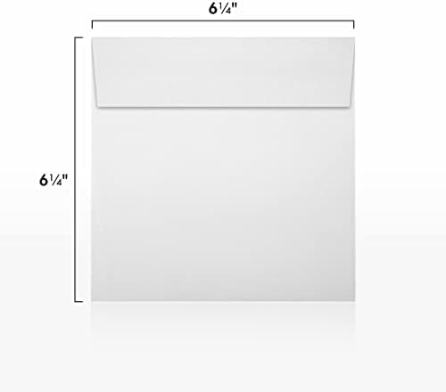 LUXPaper Square Invitation Envelopes | Peel & Press | 6 1/4" x 6 1/4" | Bright White | 70lb. Text | 250 Qty - Image 3