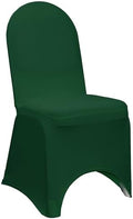 YOUR CHAIR COVERS - 6 Pack Stretch Spandex Banquet Chair Covers - Hunter Green, Wedding Slip, Premium Quality by YourChairCovers