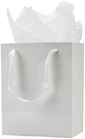 Aosric White Gift Bags with Tissue Paper, 30 Pack, 8x5x10 Inch by AOSRIC