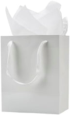 Aosric White Gift Bags with Tissue Paper, 30 Pack, 8x5x10 Inch by AOSRIC