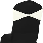 MDS Pack of 75 Spandex Chair Sashes Without Slider Buckles – Ivory by MDS