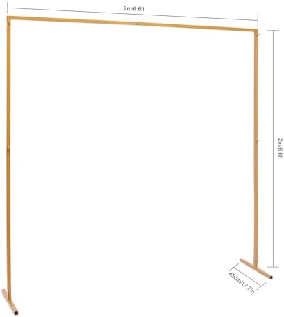 6.6ftx6.6ft Backdrop Stand, Yellow Portable Pipe and Drape Backdrop Stand for Parties Silver Wedding Garden Balloon Arch Frame for Wedding Birthday Parties Banquets Background Decor - Image 4