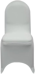 YOUR CHAIR COVERS - 100 Pack Stretch Spandex Banquet Chair Covers - Silver, Wedding Slip Covers, Premium Quality Chair Cover - Image 3