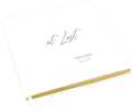 Andaz Press Personalized Wedding Guestbook with Gold Accents, Dusty Blue at Last White Guest Sign in Guest Registry 120 Pages 8.5 X 8.5 Memories Book for DIY, Scrapbook, Photo Album by AndazPress