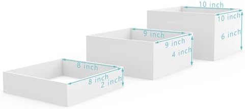PecMuikee Buffet Risers, Food Risers for Buffet Table, Display Stand Shelf for Catering Dessert Collectibles Jewelry Figures Show, Acrylic Cube Display Nesting Risers with Hollow Bottoms 3PCS 8"9"10" - Image 4