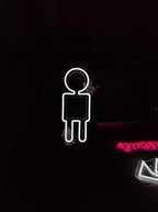 Toilet Neon Sign, Woman or Man WC Signs Led Neon, Custom Toilet Symbol Led Decor Neon Sign for Restroom, Nursery, Bathroom and cafe, park Sign Plate - Image 3