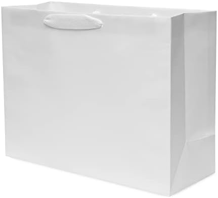 Prime Line Packaging White Gift Bags, 16x6x12 100 Pack, Retail Bags, Paper Shopping Bags with Handles Bulk - Image 6