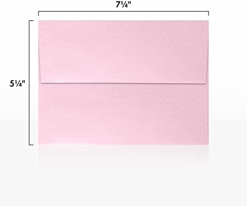 LUXPaper A7 Invitation Envelopes | Peel & Press | 5 1/4" x 7 1/4" | Rose Quartz Metallic | 80lb. Text | 500 Qty - Image 3