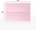 LUXPaper A7 Invitation Envelopes | Peel & Press | 5 1/4" x 7 1/4" | Rose Quartz Metallic | 80lb. Text | 1,000 Qty - Image 3