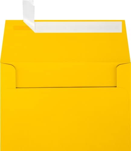 LUXPaper A4 Invitation Envelopes | Peel & Press | 4 1/4" x 6 1/4" | Sunflower Yellow | 80lb. Text | 500 Qty by LUXPaper