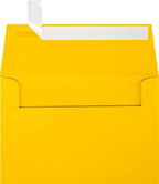 LUXPaper A4 Invitation Envelopes | Peel & Press | 4 1/4" x 6 1/4" | Sunflower Yellow | 80lb. Text | 1,000 Qty by LUXPaper